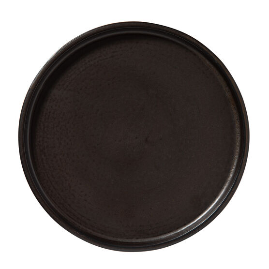 Black ceramic starter plate